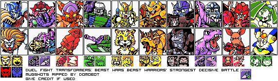 Kettou Beast Wars: Beast Senshi Saikyo Ketteisen (JPN) - Mugshots