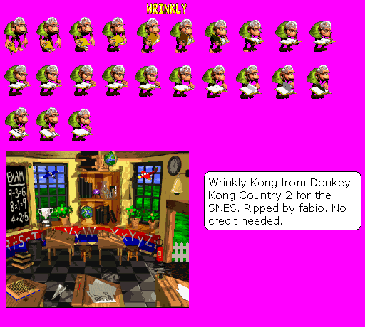 Donkey Kong Country 2: Diddy's Kong Quest - Wrinkly Kong