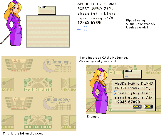 Advance Wars - Name Insert