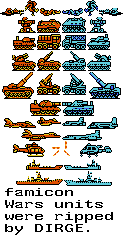 Famicom Wars (JPN) - Units