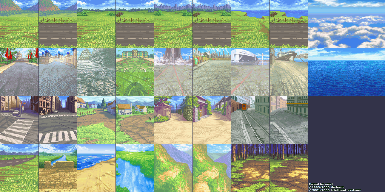 Advance Wars 2: Black Hole Rising - Inbattle Backgrounds (Clear)