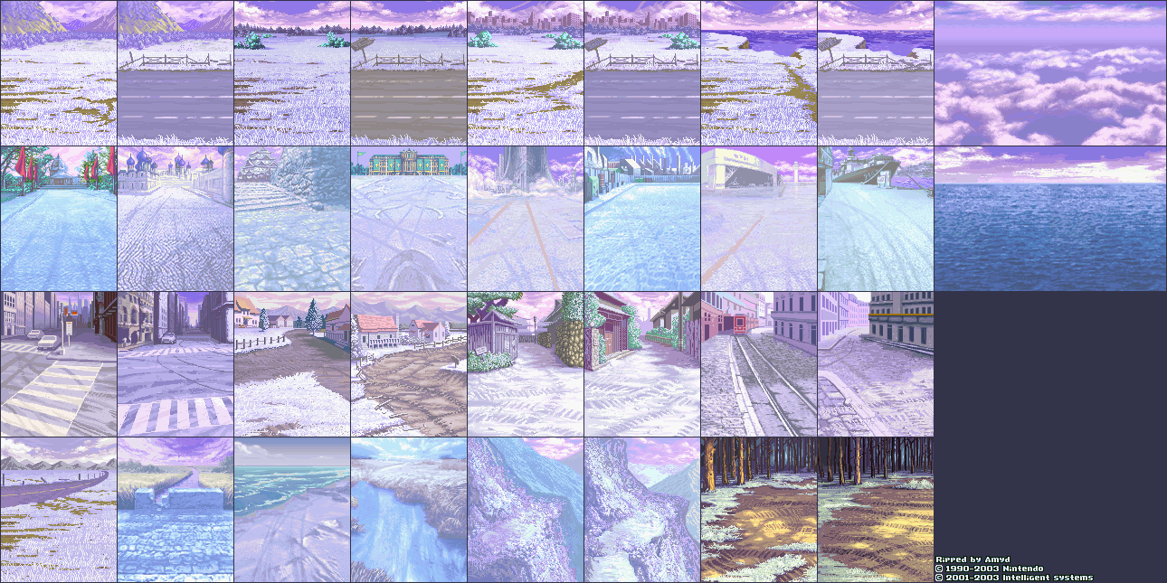 Advance Wars 2: Black Hole Rising - Inbattle Backgrounds (Snow)