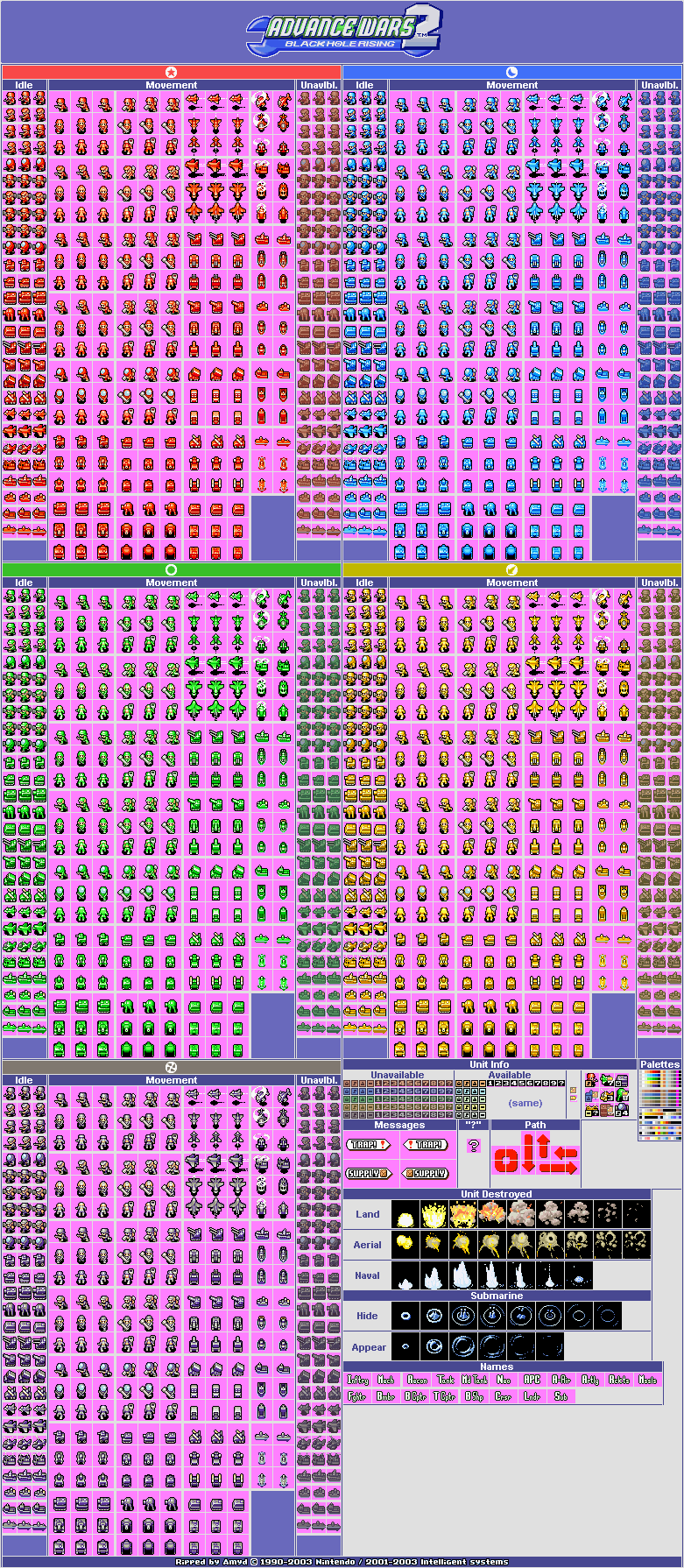 Advance Wars 2: Black Hole Rising - Units (Map)