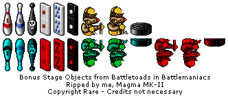 Battletoads in Battlemaniacs - Bonus Stage Objects