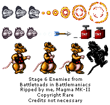 Battletoads in Battlemaniacs - Stage 6 Enemies