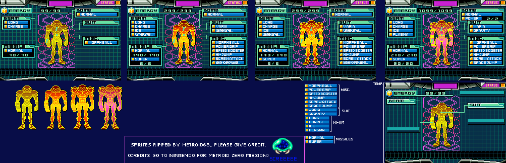 Metroid Zero Mission - Inventory