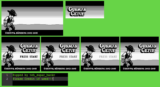 Gunman Clive (Homebrew) - Title Screen