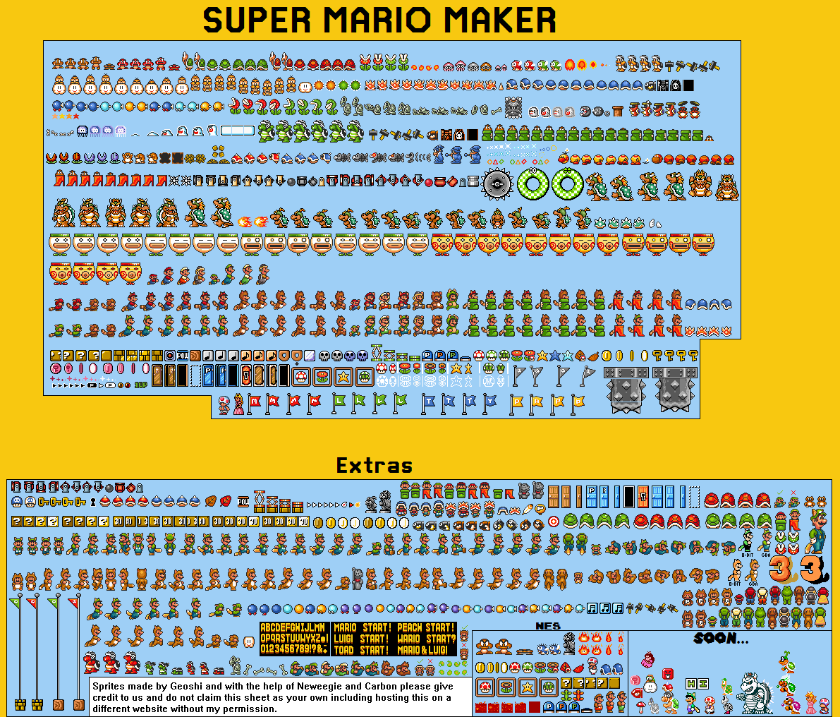 custom super mario world sprites