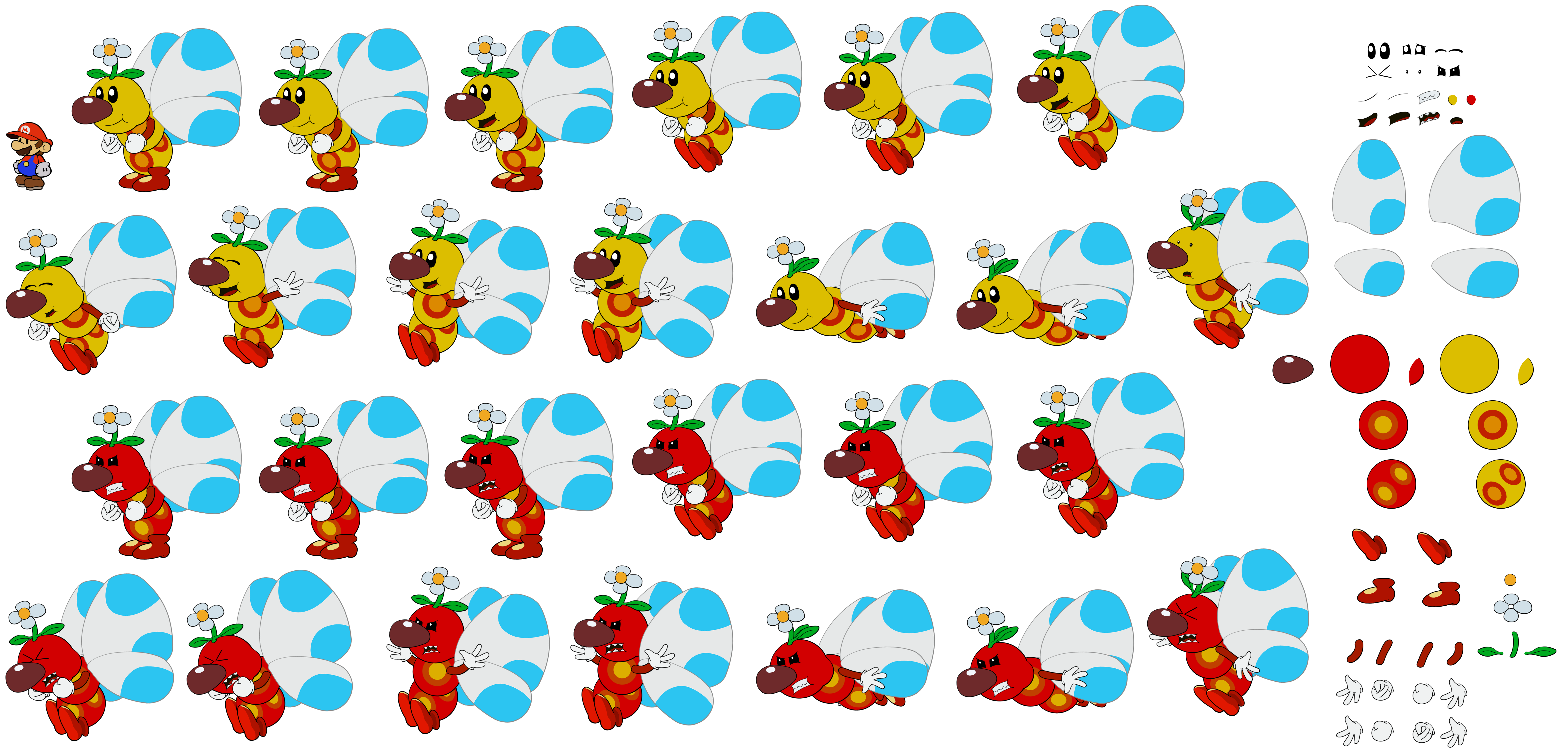 Yoshi Customs - Flutter (Paper Mario-Style)
