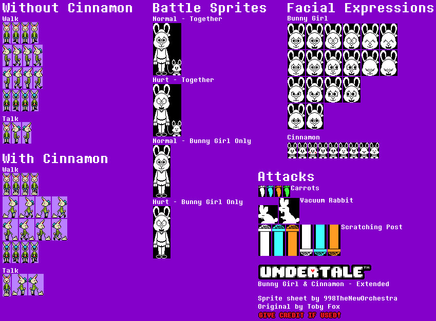 Undertale Customs - Bunny Girl & Cinnamon (Expanded)