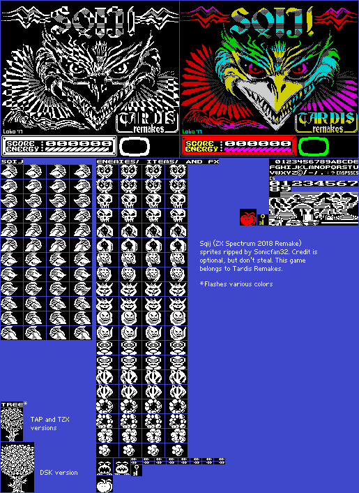 SQIJ! (Homebrew) - General Sprites