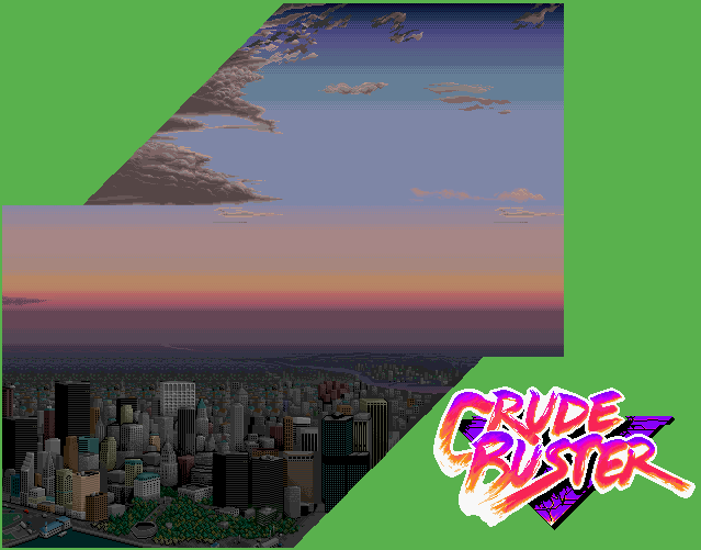 Crude Buster - Title Screen
