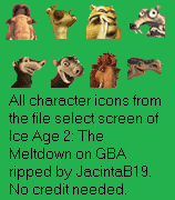 Ice Age 2: The Meltdown - Character Icons