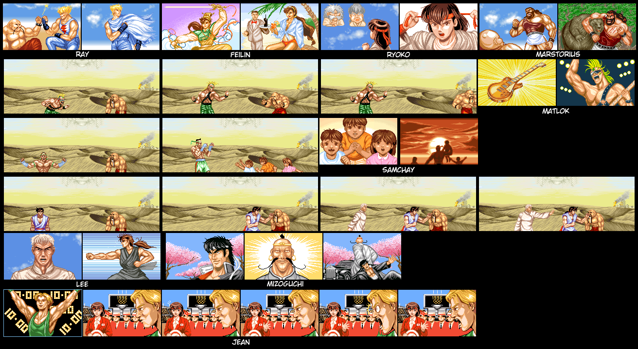 Fighter's History - Endings