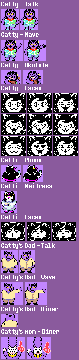 Deltarune - Catty, Catti & Parents