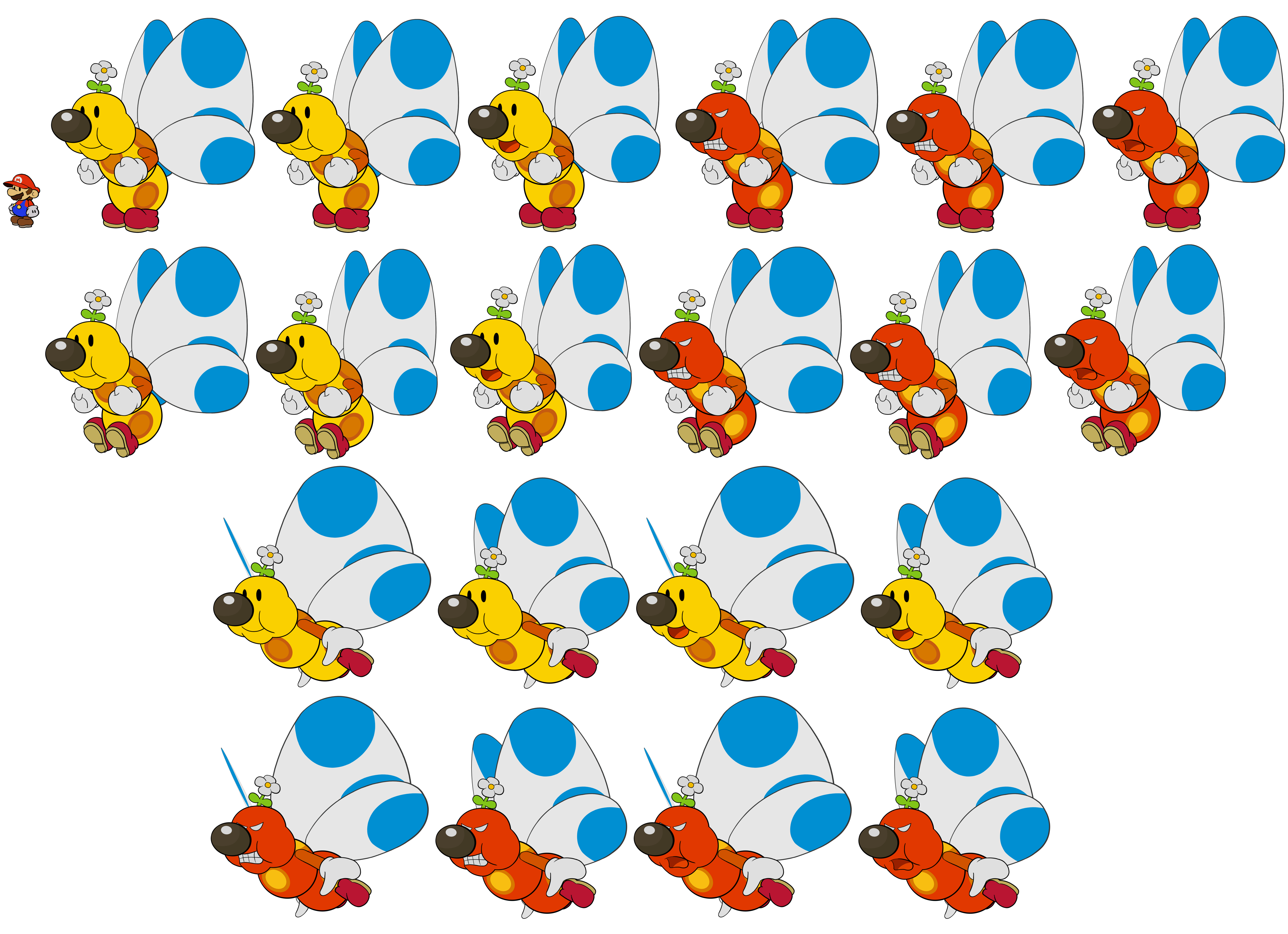 Yoshi Customs - Flutter (Paper Mario-Style, Modern, 1 / 2)