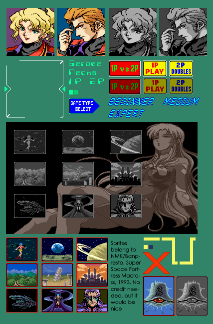 Super Space Fortress Macross II - Select Screens