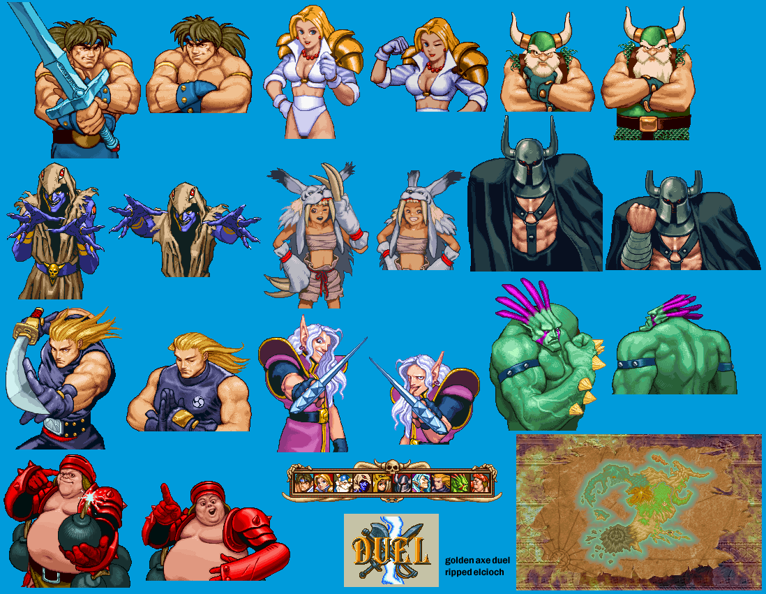 Golden Axe: The Duel - Portraits