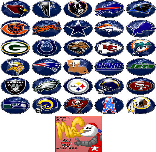 The Spriters Resource Full Sheet View NFL Blitz Team Logos