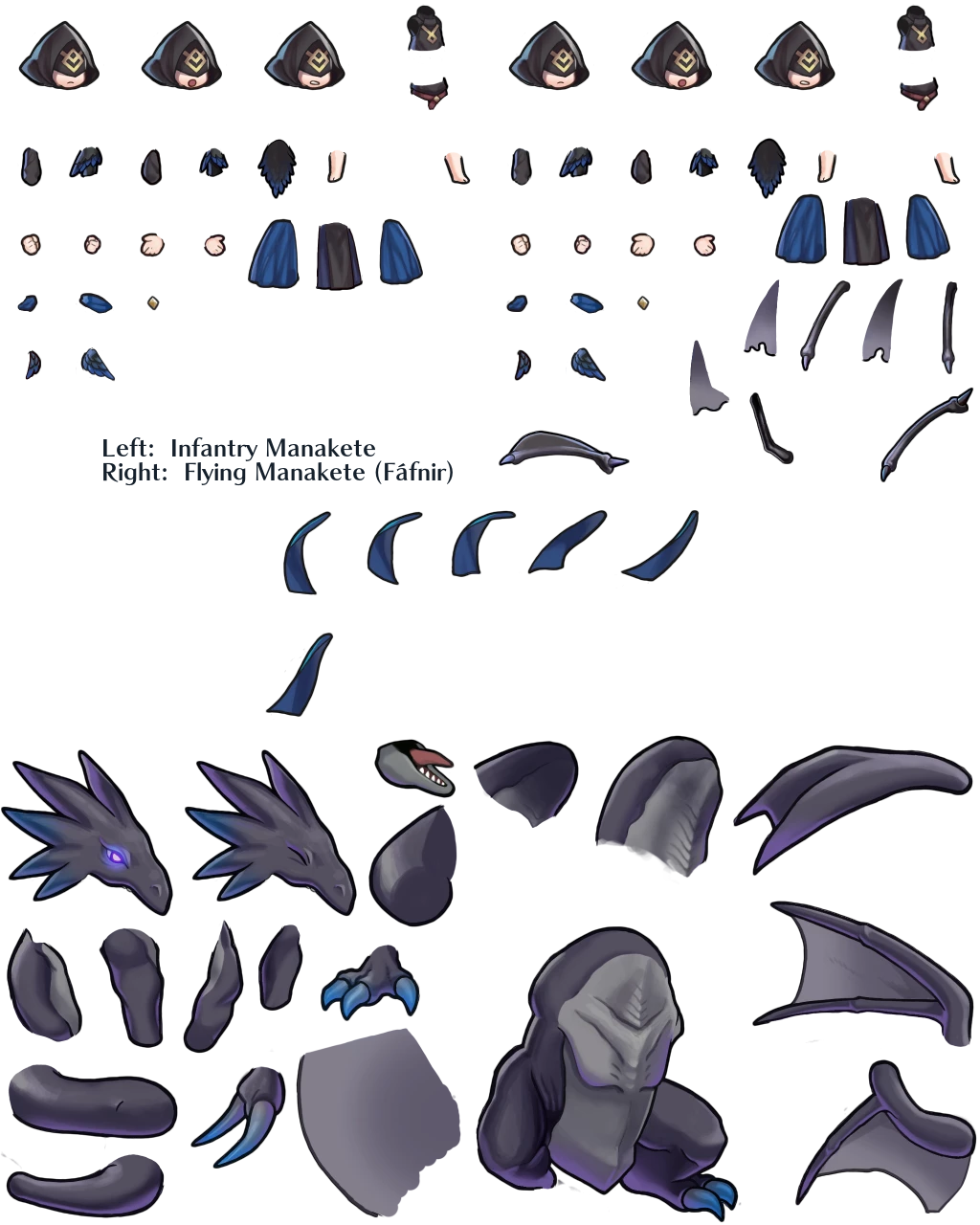 Fire Emblem: Heroes - Manakete and Fáfnir (Blue)