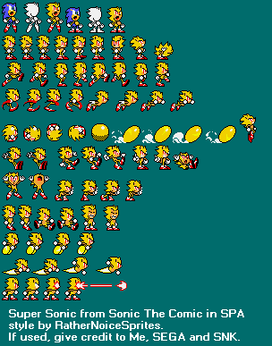 Super Sonic (Fleetway, Sonic Pocket Adventure-Style)