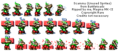 Battletoads - Scammy (Unused Sprites)