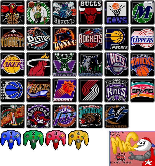 Nintendo 64 - NBA Jam 2000 - Team Logos - The Spriters ...