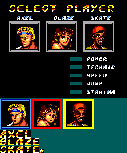 Character Select Screen