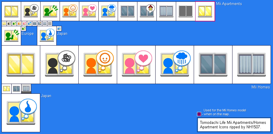 Tomodachi Life - Apartment Icons