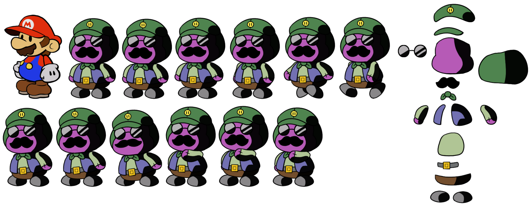 Paper Mario Customs - Twilight Town Shopkeeper (Paper Mario-Style)