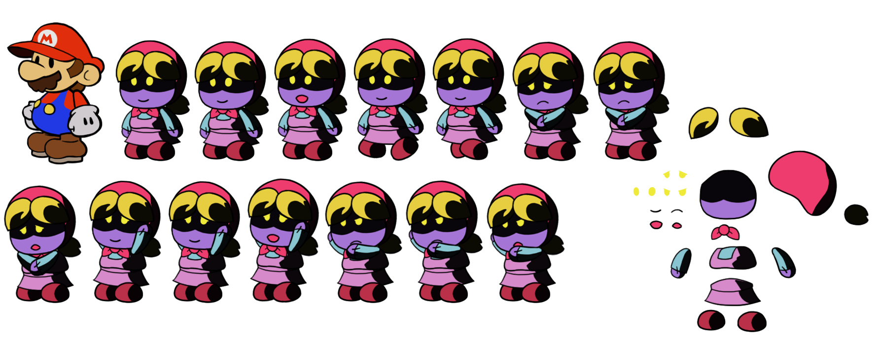 Paper Mario Customs - Twilight Town Shopkeeper's Wife (Paper Mario-Style)