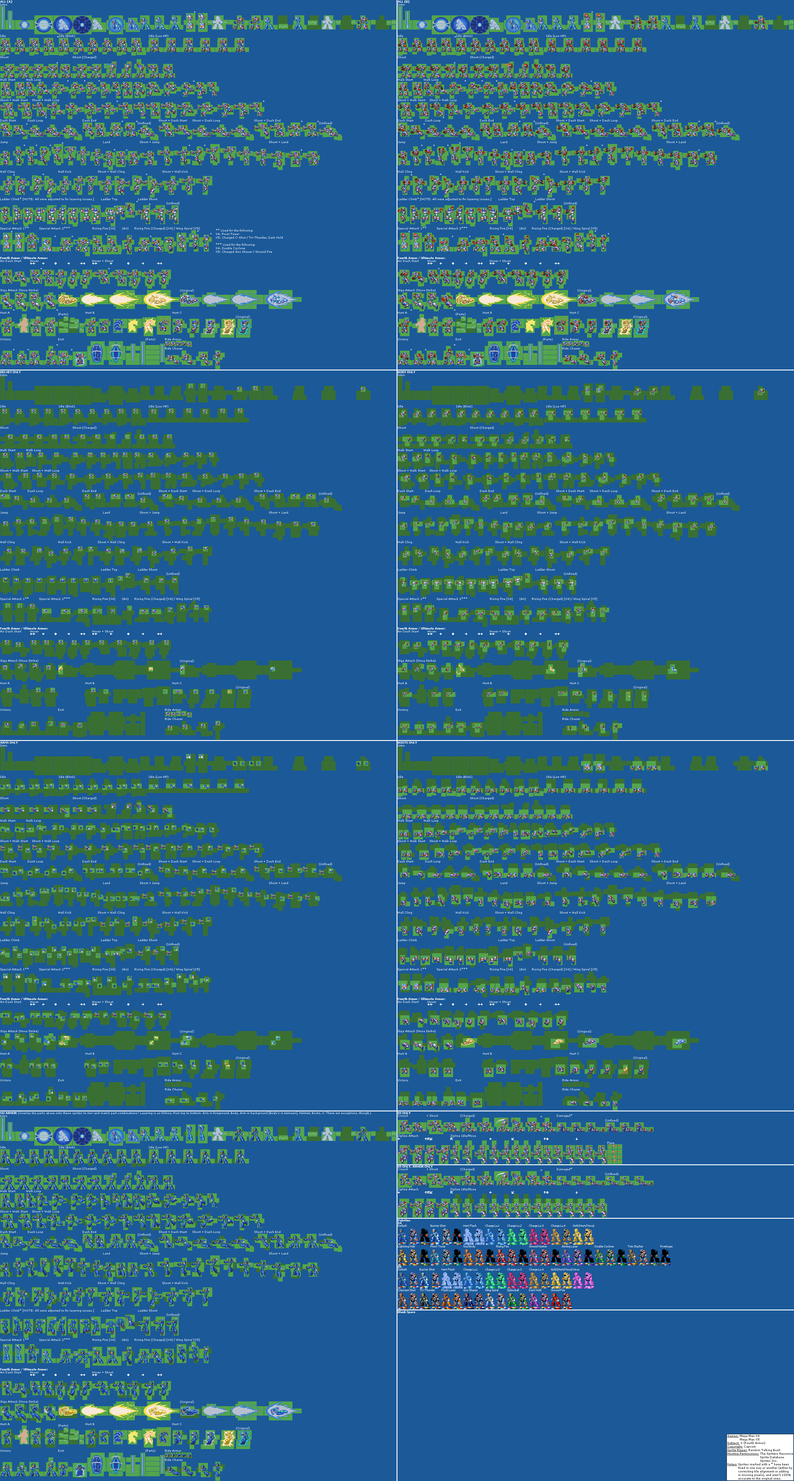 mega man x4 sprites mega man x4 sprites