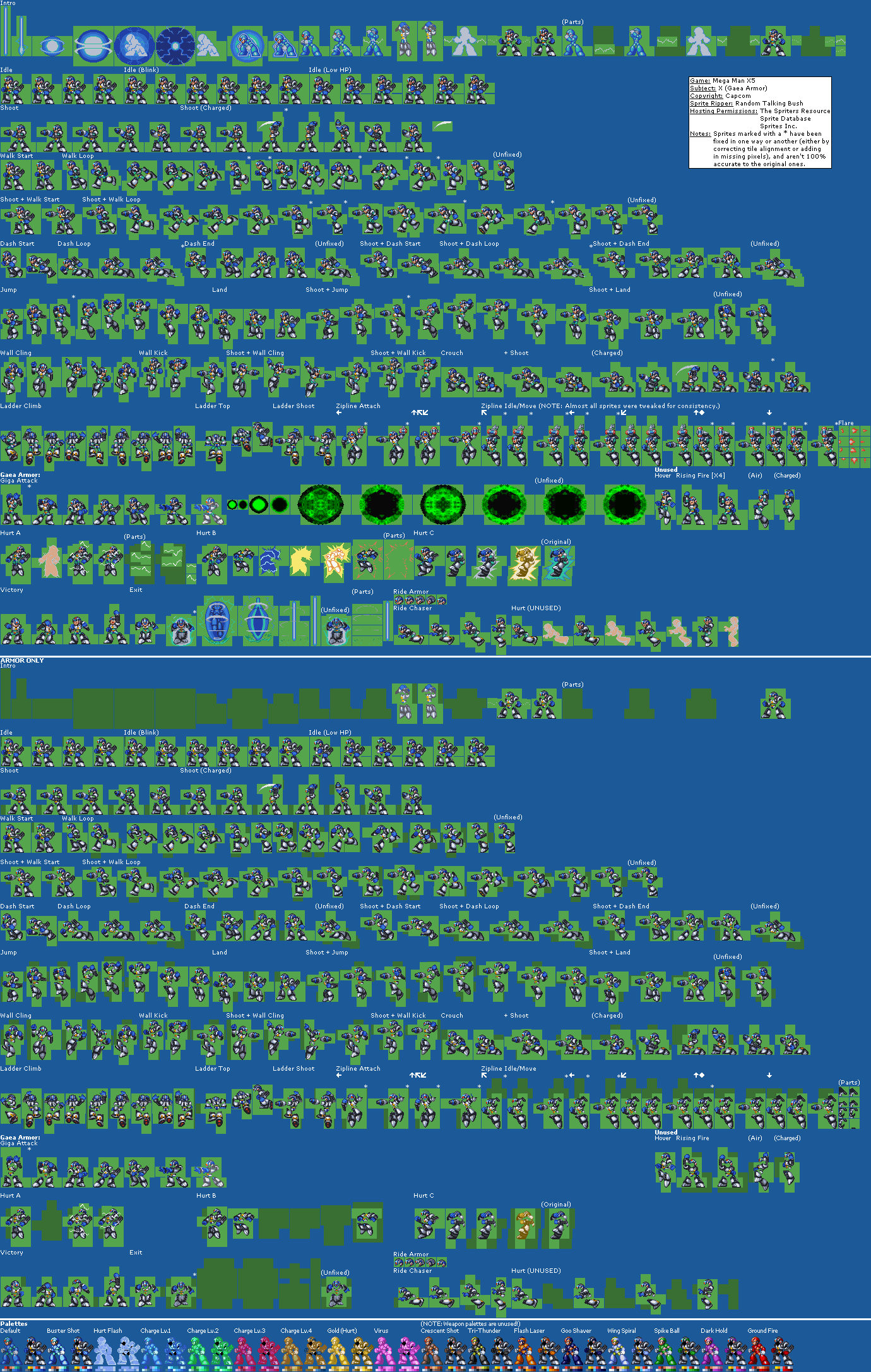 megaman x gaea armor sprite sheet megaman x gaea armor sprite sheet