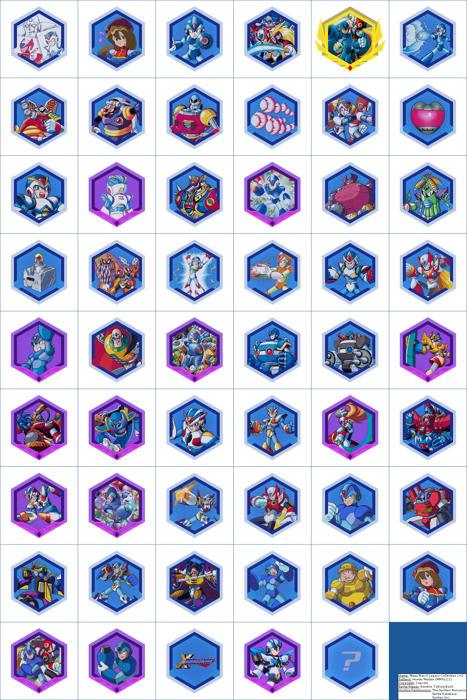 Mega Man X Legacy Collection 1+2 - Hunter Medals (MMXLC1)