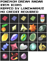 Pokémon Dream Radar - Item Icons