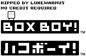 BOXBOY! - Title Screen Logos