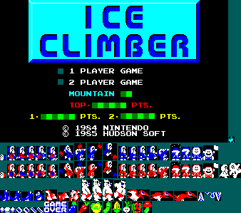 Ice Climber - General Sprites (X1 Scale)