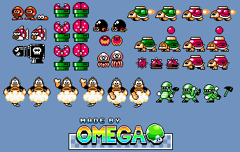 Super Mario Bros 1 Enemies (Mega Man NES-Style)