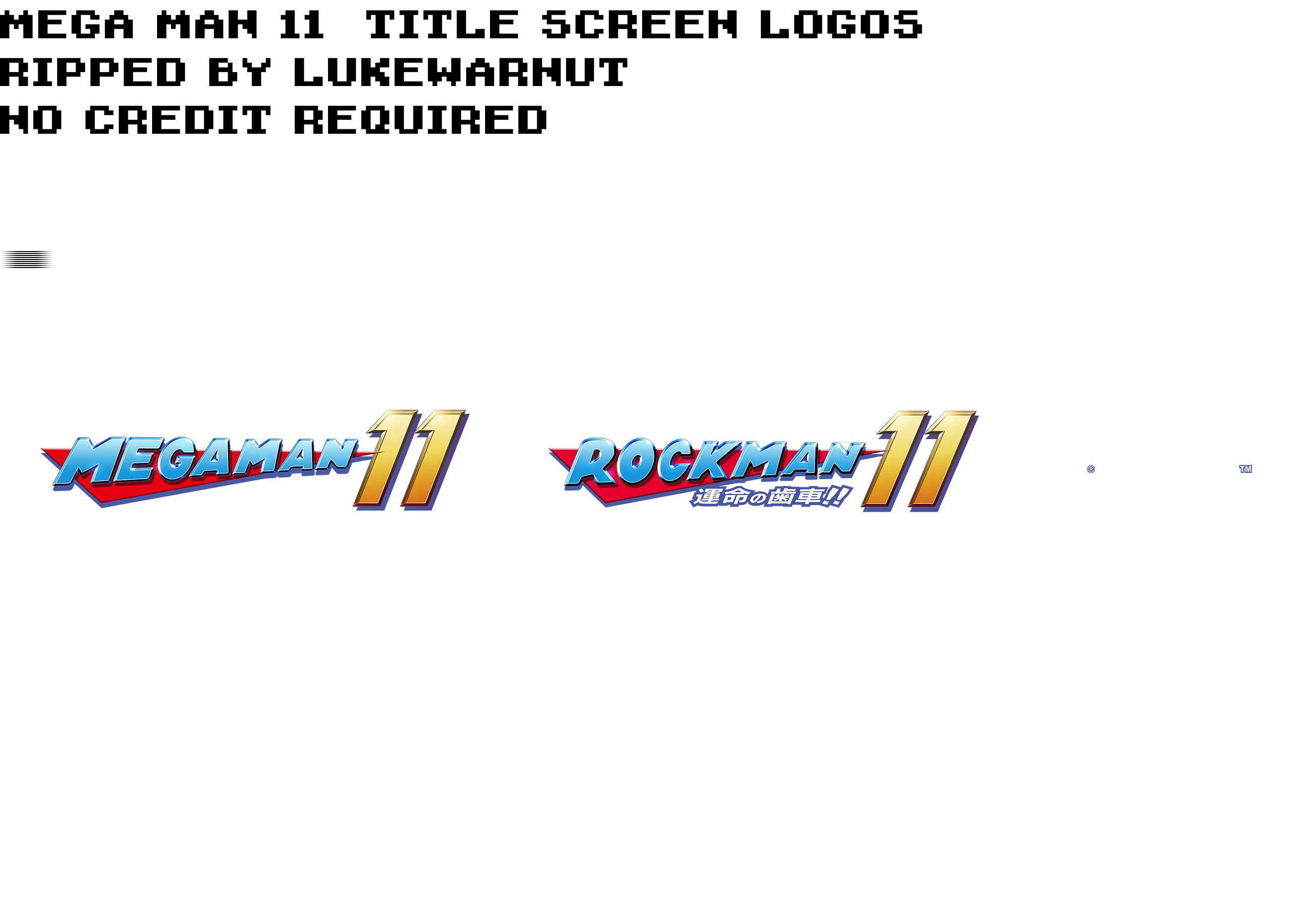 Mega Man 11 - Title Screen Logos