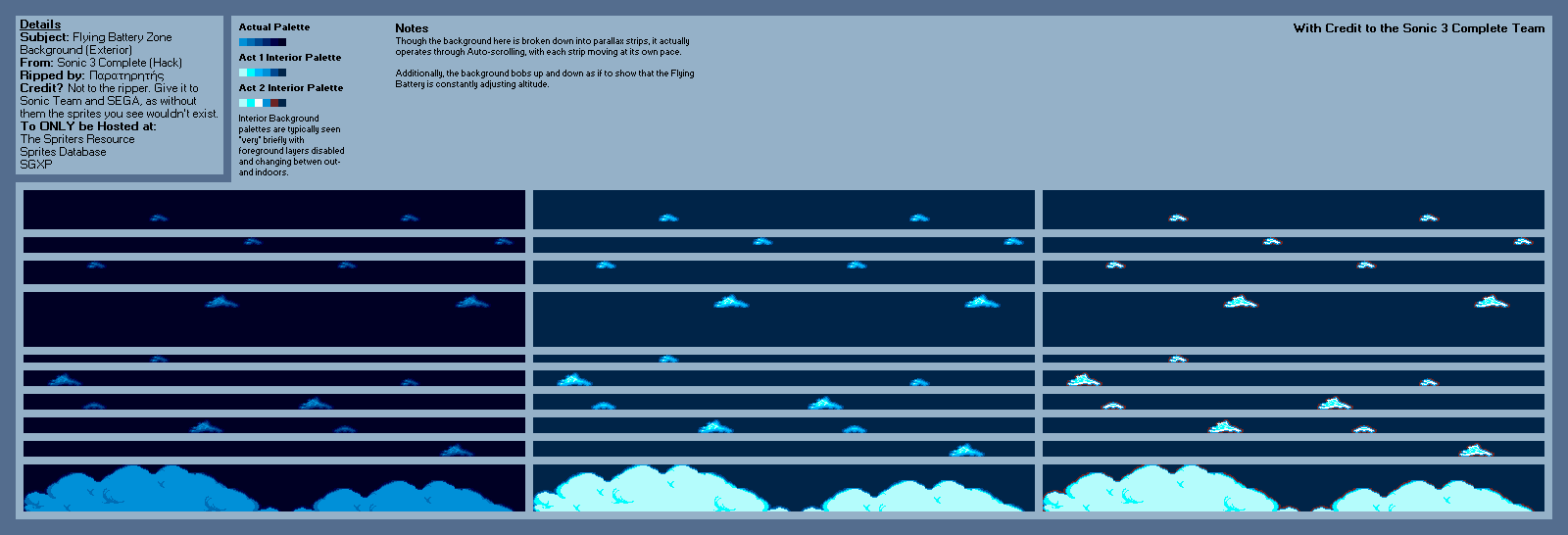 Sonic 3 Complete (Hack) - Flying Battery Exterior (Night)