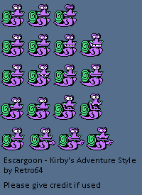 Kirby Customs - Escargoon (Kirby's Adventure-Style)