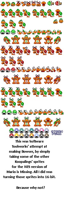 Mario Customs - Bowser (Mario is Missing, Super Mario World-Style)