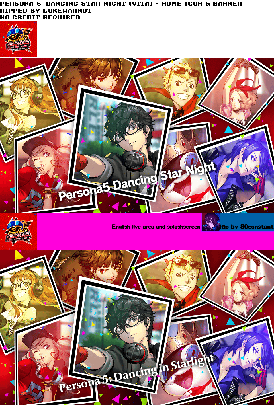 Persona 5: Dancing in Starlight - Home Menu Icon and Banner (JPN)