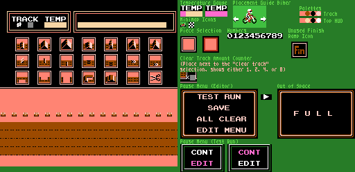 VS. Excitebike (JPN) - Track Editor