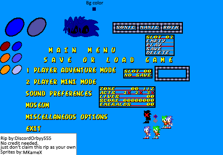 Sonic 1: Brother Trouble (Hack) - Main Menu