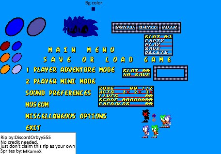 Main Menu