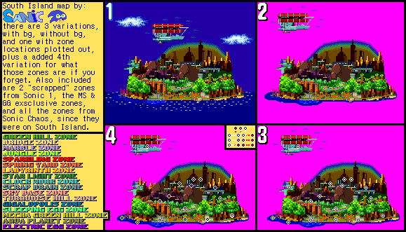 Sonic 1 South Island Map