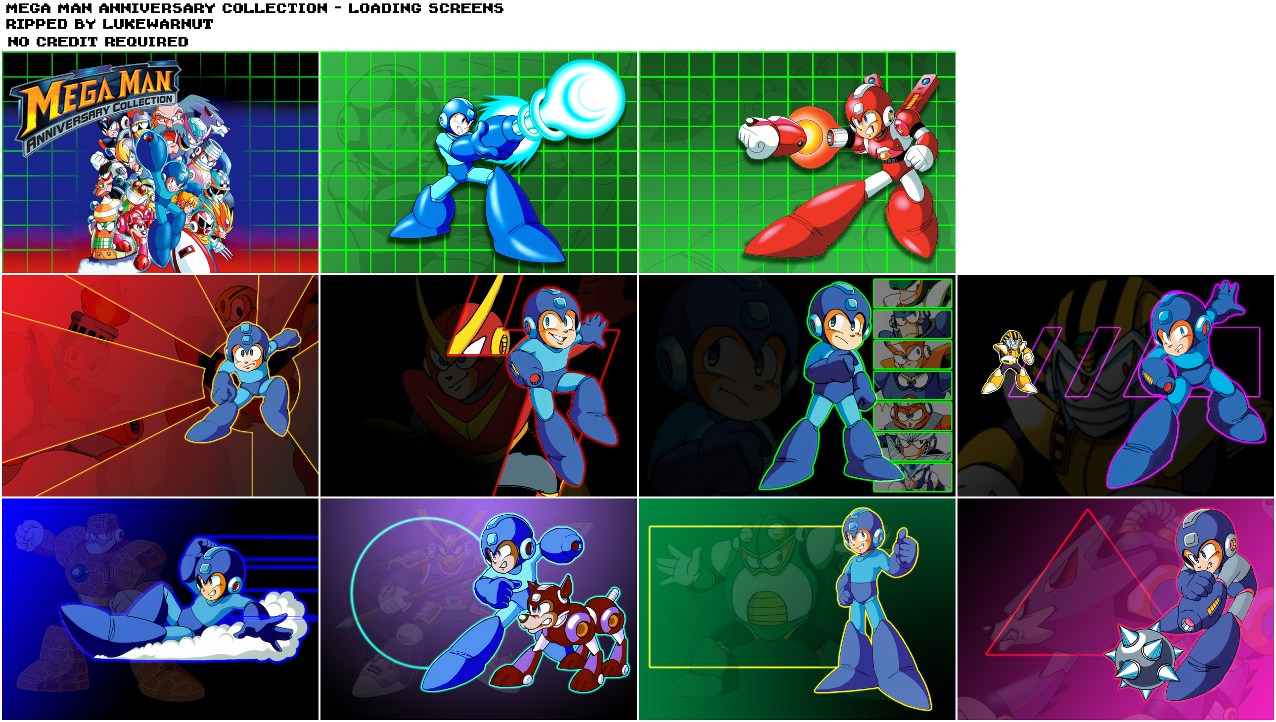 Mega Man Anniversary Collection (USA) - Loading Screens