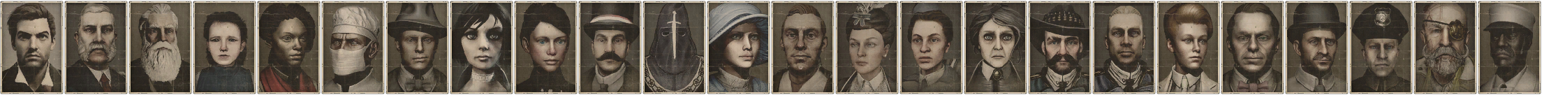 BioShock: Infinite - Audio Log Portraits