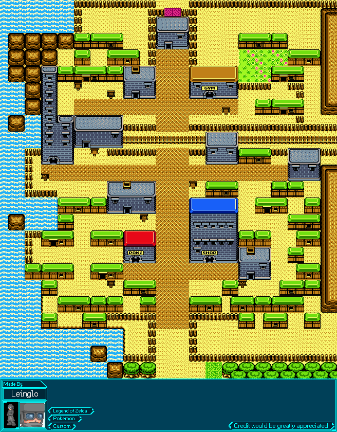 Pokémon Generation 2 Customs - Goldenrod City (Zelda Game Boy-Style)
